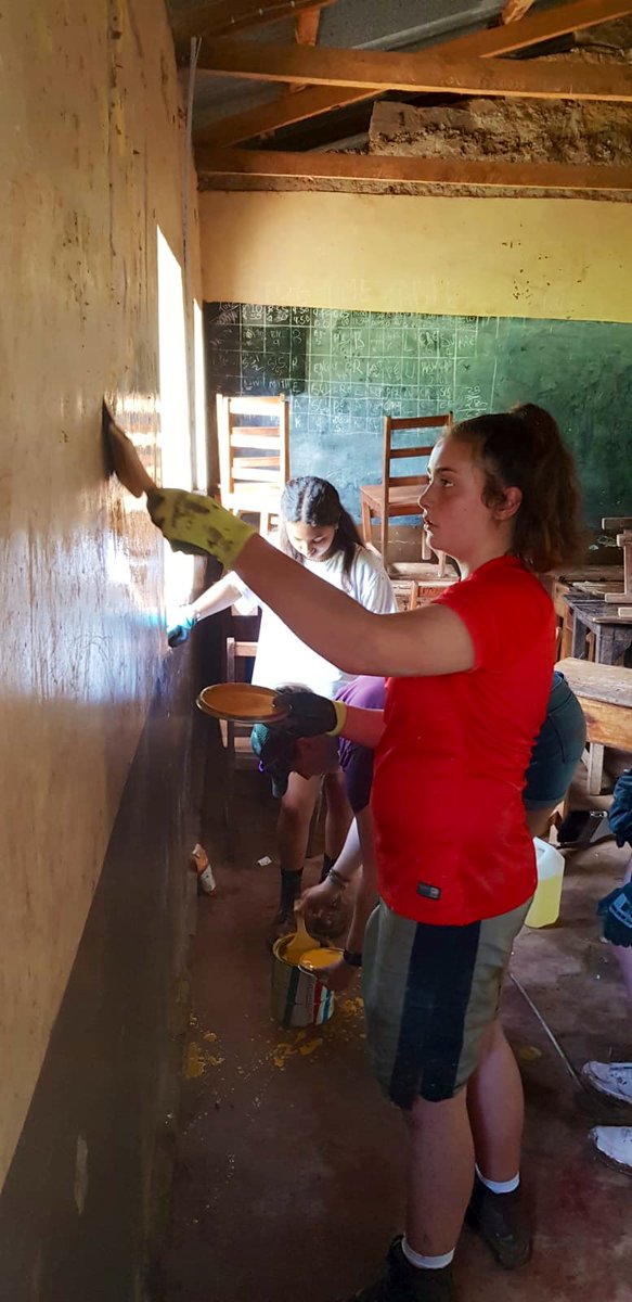 The team on #ExKenyanCub are busily improving the kitchen facilities in a Kenyan school. They’re also painting classrooms to give the local children a great place to learn. 🇰🇪