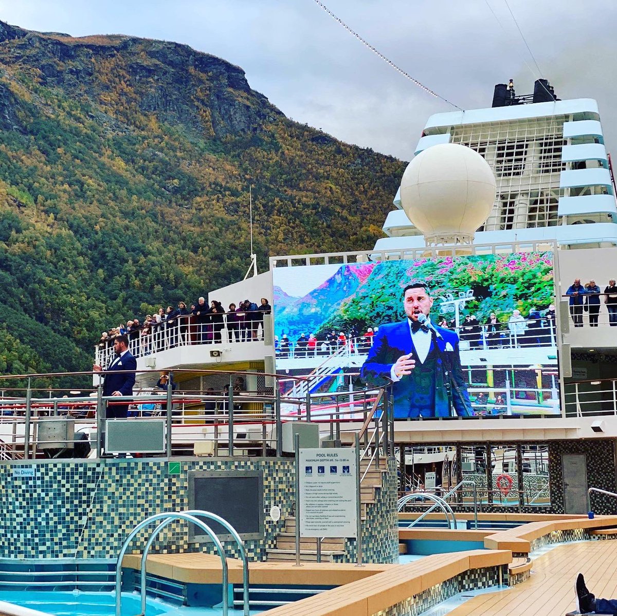 SutcliffeKieran's tweet photo. Here’s some lovely photos captured recently as I was performing my classical crossover show as we Sailaway through the Norweigian Fjords onboard Marella Explorer for @tedgroup what an experience and beautiful scenery! #cruising #guestents #weareted #tedgroup #marellacruises #flam https://t.co/dJX0OwkFx9