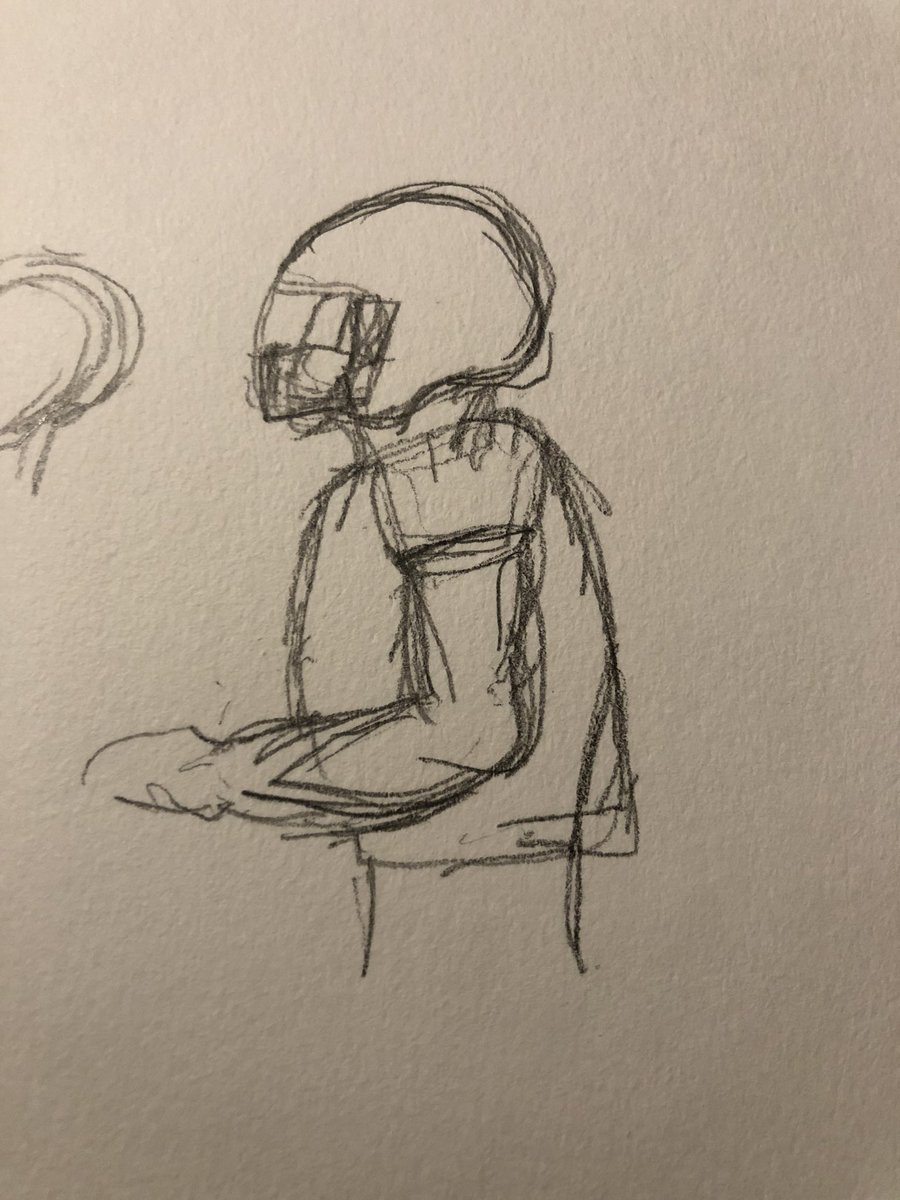bunnyscribbles's tweet photo. Bunny scribbles is back... after a thesis year it’s finally done so I can sketch again... watching #NFLSunday redzone and sketching players https://t.co/zWS3iDmJuB