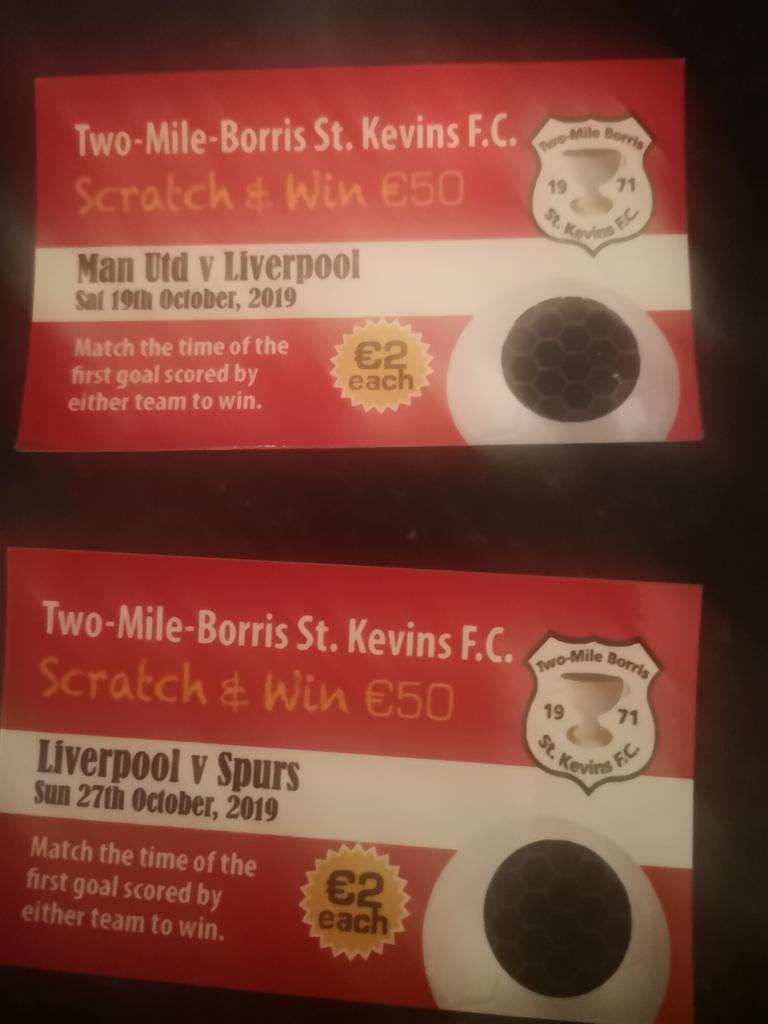 This week's winning time 36 minutes check your tickets next weeks game Liverpool v spurs on sale now