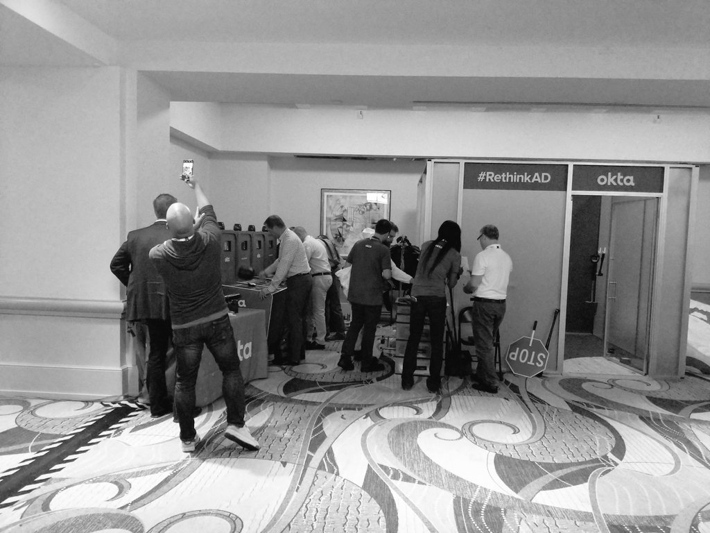 tjinak's tweet photo. Okta channeling nerd rage. #GartnerSYM #RethinkAD https://t.co/CSK3PqzD6o