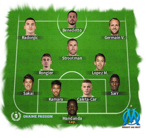 ompassion's tweet photo. Le onze de départ olympien #OMRSC Lire ici notre article : https://t.co/P26OMI9V30 #TeamOM #OM1899 https://t.co/DsdObT4Xzt