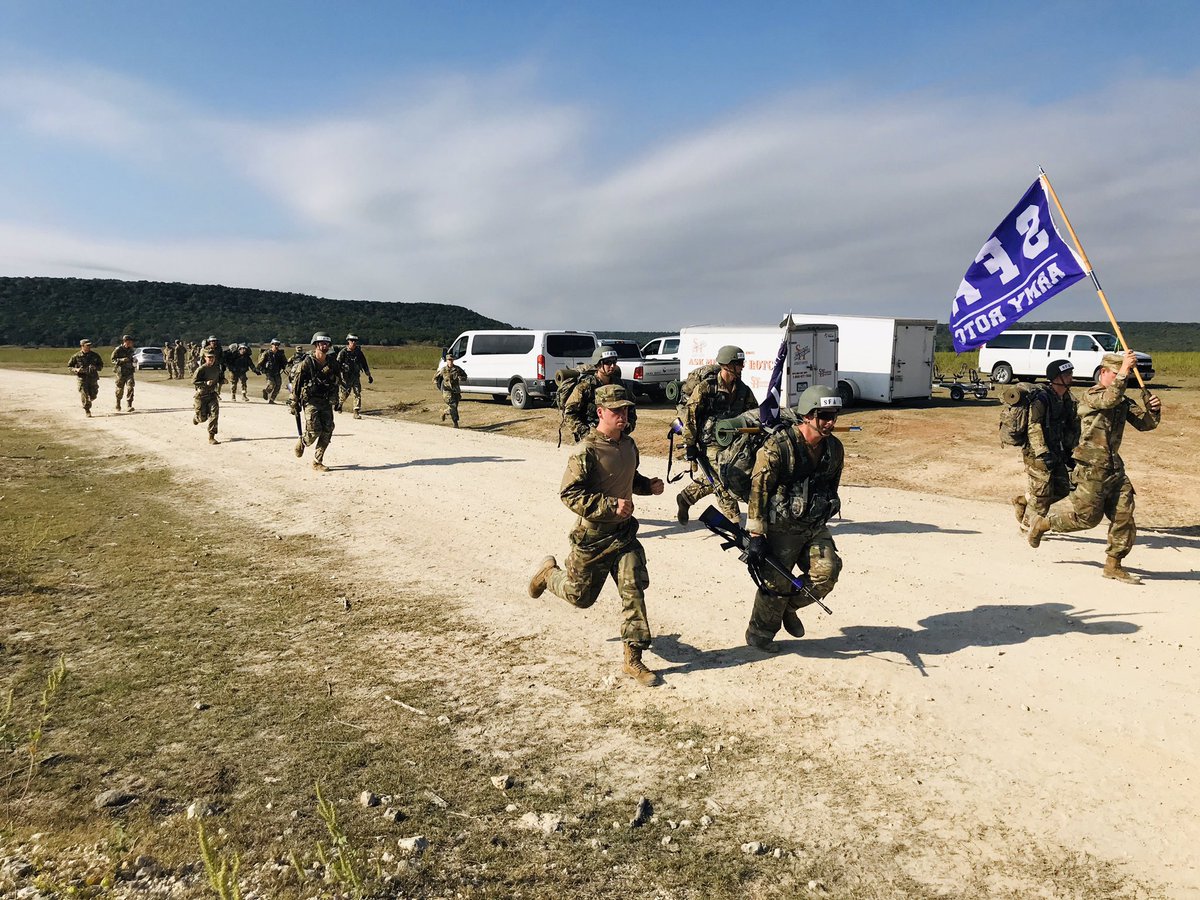 sfa_rotc's tweet photo. A huge congrats to SFA ROTC’s Ranger Challenge Team #1 for their first place finish in the Task Force Tomahawk’s competition!  Also congrats to SFA’s Team #2 for kicking some Axe!  Now it’s on to the Brigade Head to Head Ranger Challenge Competition....  Axe’Em!
#leaderswanted https://t.co/BSLllmw8b7