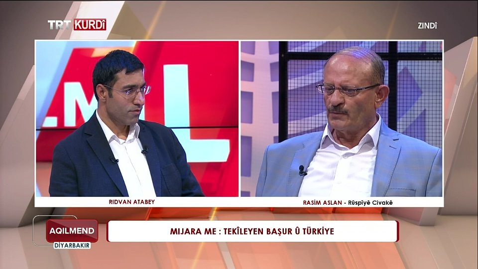 RasimASLAN65's tweet photo. 21 Ekim Pazartesi günü  saat 21.15'de @TRTKurdiTV 'de gündeme dair konuları konuşmak üzere @RdvanAtabey2 ' in sunduğu AQILMEND programının konuğuyum. https://t.co/iktRtVz4WV