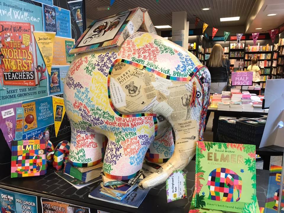 ELMER IS BACK! Pop along to have your picture taken with Elmer #ElephantsTale in store ❤️🐘❤️ Many thanks again to @LoveMeeDesigns for the amazing artwork :) @IpswichCBG @StElizabethHosp @ElmerSuffolk19 @ipswichstar24