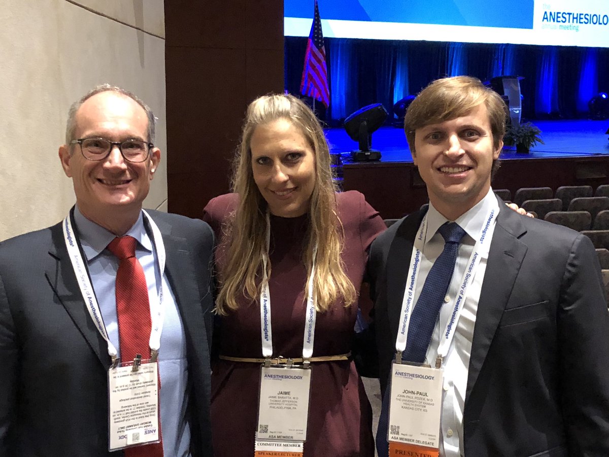 “Opioid free anesthesia vs opioid reducing: what is the goal?” Interesting panel at #ANES19 by Dr Pozek and Dr DeRuyter representing ⁦<a href="/KU_Anesthesia/">KU Anesthesiology</a>⁩ with Dr Barrata from Jefferson Anesthesia ⁦<a href="/AbaPhysicians/">The American Board of Anesthesiology</a>⁩ ⁦<a href="/ASALifeline/">ASA®</a>⁩ ⁦<a href="/KUMedCenter/">KU Medical Center</a>⁩