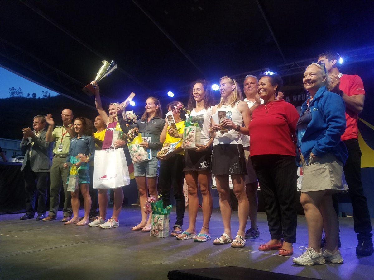 Le podium officiel de l'édition 2019 féminin  #diagonaledesfous #GRANDRAIDREUNION 🏆👏