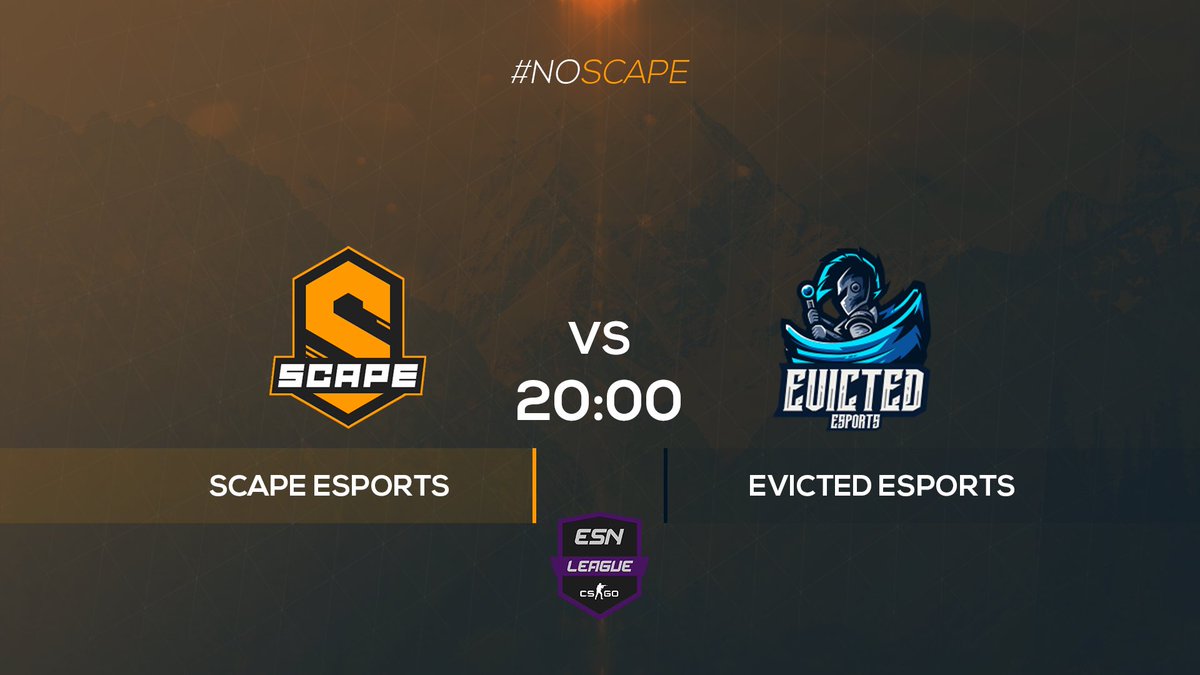 🏆 <a href="/ESN_GG/">ESN</a>
 
🆚 @EvictedOrg 

⏰ 20:00

📺 twitch.tv/esn_gg