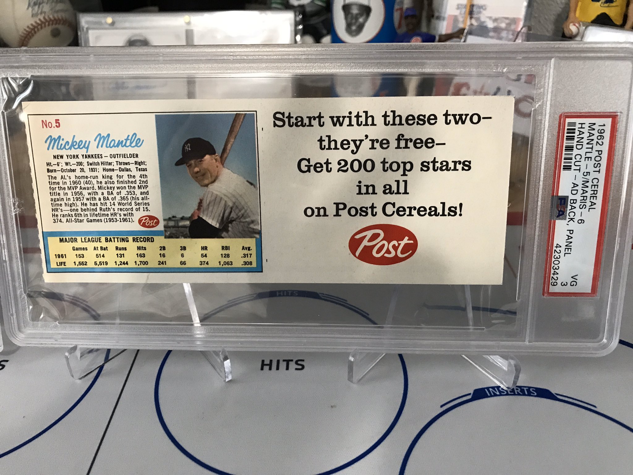  I love the Post Cereal Cards, especially the ones that feature Happy Birthday Mickey Mantle! 