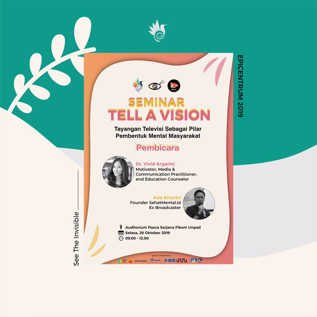 EpicentrumUnpad's tweet photo. Talkshow [1/2]:
Remind | Tell A Vision | Echo | PPRF https://t.co/ohgFl9ZzEh