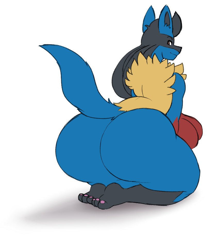 Some lucario butt for @Artsycairo cause they were kind enough to buy me piz...