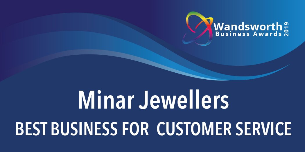Well done to Minar Jewellers for winning the Best Customer Service category! #winner #wandsworth #award <a href="/WandsChamber/">Wandsworth Chamber</a> #customerservice #trophy