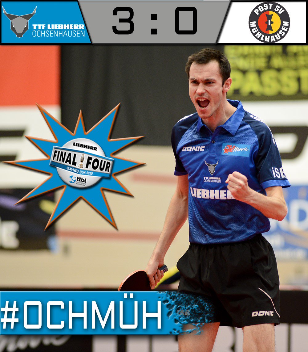 Starkes Spiel von Stefan Fegerl!
Damit sind wir beim Liebherr Pokal-Finale 2019/20 dabei!
#OCHMÜH #TTBL #Oxcited #OxNation