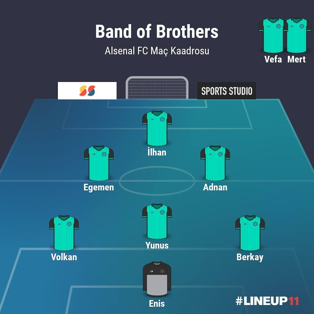 Band0fBrothers's tweet photo. Maç Kadromuz ve Dizilişimiz!
Band of Brothers 🆚️ Alsenal FC
🗓 20 Ekim Pazar
🕔 14.00
🏟 Göztepe Spor Tesisleri
#anadoluligi
#bandofbrothers
#alsenal
#alsenalfc
#matchday
#matchday⚽️
#first7
@anadoluligi https://t.co/9fa6TQFT98