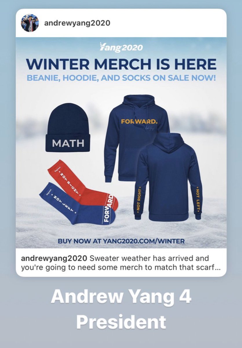 _84628's tweet image. Hey #YangGang don't get caught in the cold without your #YangGear get some today! #winteriscoming