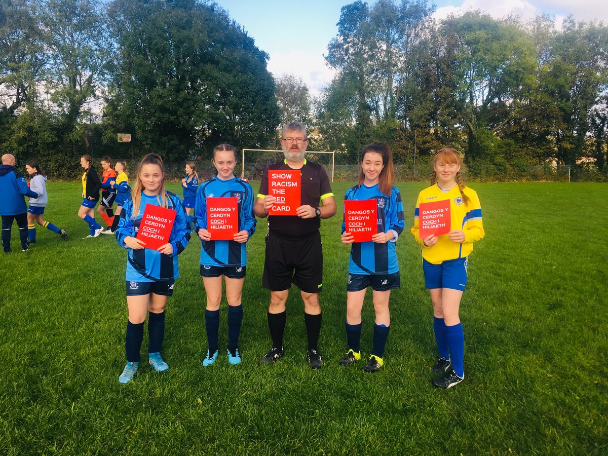CroesyafcWomen's tweet photo. Today’s Game at Penywain Lane. @afctranchgirls @girlsIncluded participated in #ShowRacismTheRedCard 

@swwgl @FAWTrust @theredcardwales @ToshFan44 https://t.co/8vUgB0MRhR