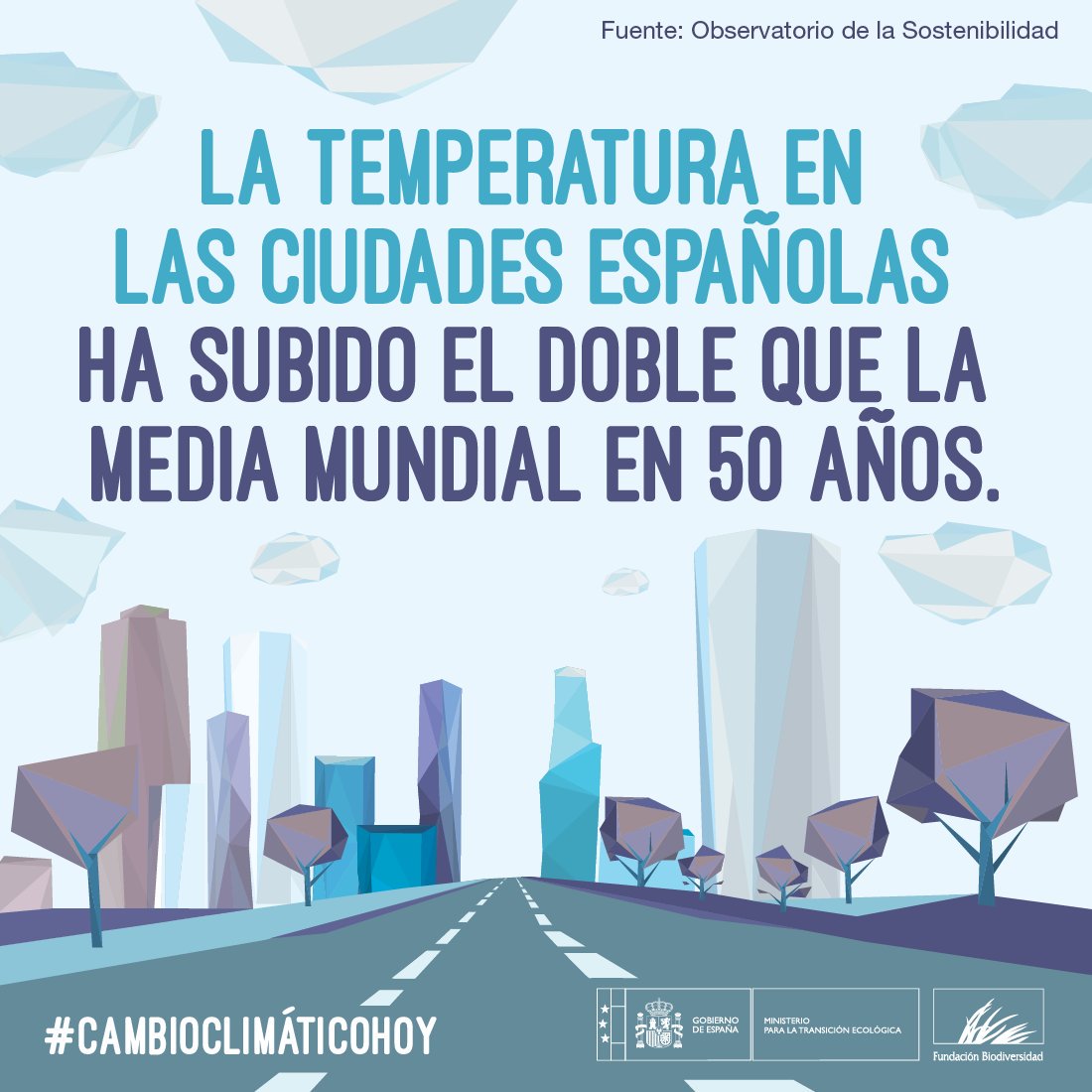 FBiodiversidad's tweet photo. El #CambioClimático afecta de forma desigual a nuestras ciudades.

El calentamiento urbano es mayor en la zona mediterránea del país, con subidas de más de 2º en los últimos 50 años 🌡
#CambioClimaticohoy https://t.co/1h0vOo30cR
