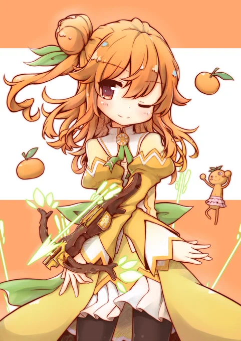 ビタミンCが足りなさそうです。
ですから、もう一度ミカンちゃんを描くことにしました。
#まちカドまぞく 