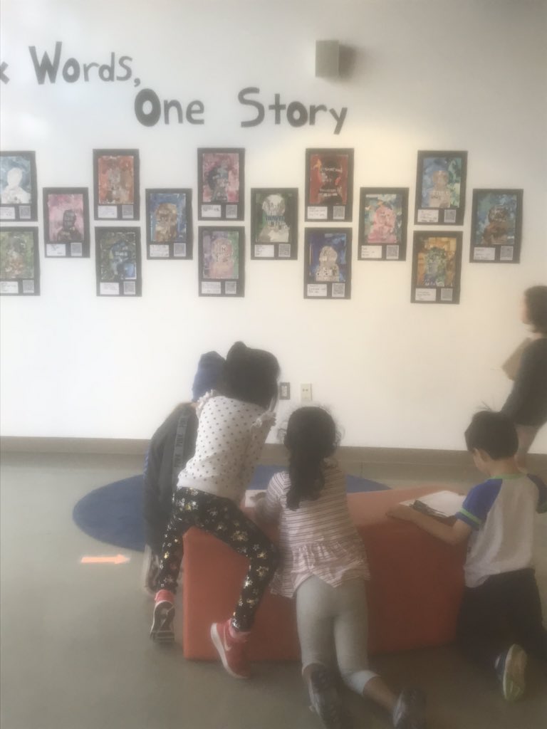 JaclynVasko's tweet photo. Exploring and honoring the work of our peers. Exhibition morning had us in aw! #thepowerofcommunity #kidsthrive #pbl #sharingwork #curiousminds @Design39Campus https://t.co/bko1BT6xHM