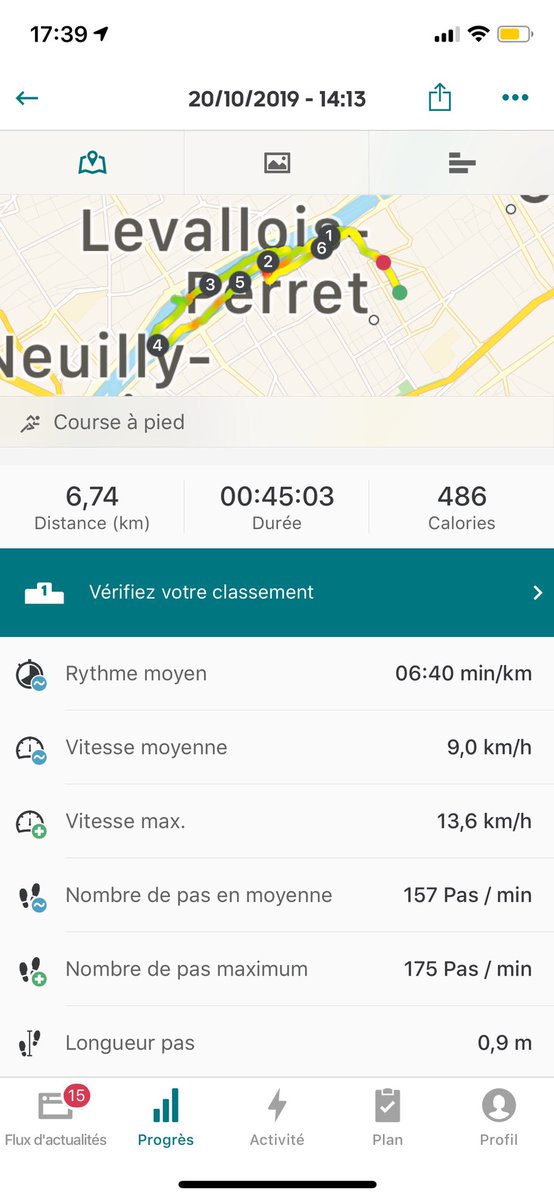 Un petit run dominical pour #AXAOctobreRose +6,74 kms pour l’<a href="/institut_curie/">Institut Curie</a> 🎀 #AXAAtoutCoeur