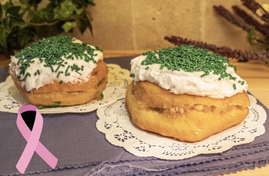Proceeds from every “Perfect Pair” pear donut sold will be donated to the Susan G Komen foundation. You can come in starting tomorrow (10-21) until Sunday (10-27) to support a wonderful organization and enjoy a sweet treat! 😊 #BreastCancerAwarenessMonth