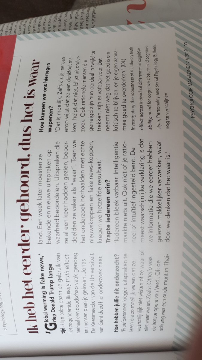 Waar of gewoon vaak gehoord? Over het onderscheid tussen zin en onzin.