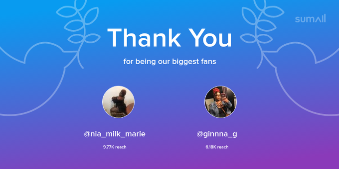 Our biggest fans this week: nia_milk_marie, ginnna_g. Thank you! via https://t.co/wC4yaRhLgQ https://t<a href="/tag/newprofilepic"class="tags"><span>#newprofilepic</span></a>