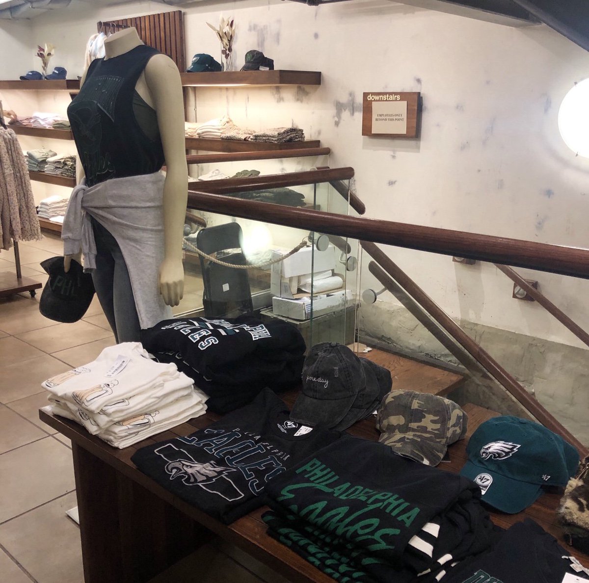 Good news: @eagles gear is always in style. Shop @southmoonunder for game day gear. #ShopCCPhilly #FlyEaglesFly