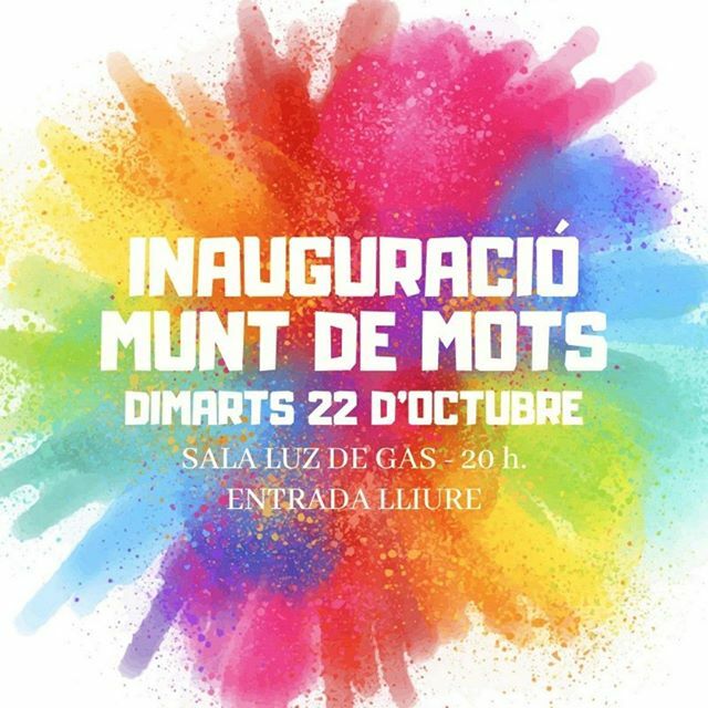 muntdemots's tweet photo. Vine a gaudir dels contes! Vine a celebrar!
INAUGURACIÓ MUNT DE MOTS
DIMARTS 22 D'OCUTBRE- 20H
SALA LUZ DE GAS (BCN)
Entrada lliure! https://t.co/47n98UZ9AP https://t.co/q9O8JIEBeF