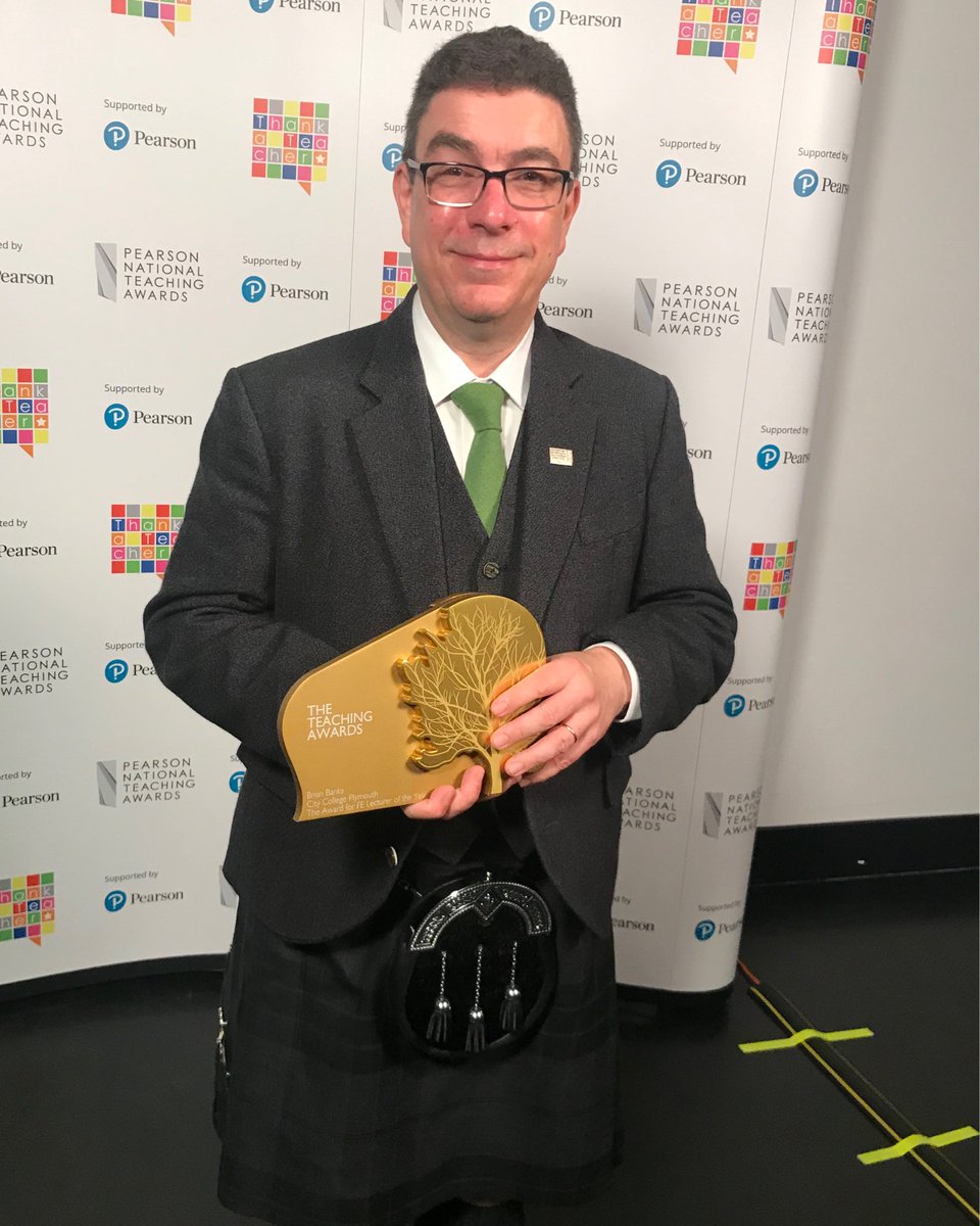Congratulations to Brian Banks of City College Plymouth  @cityplym  for winning The Award for FE Lecturer of the Year! #ClassroomHeroes