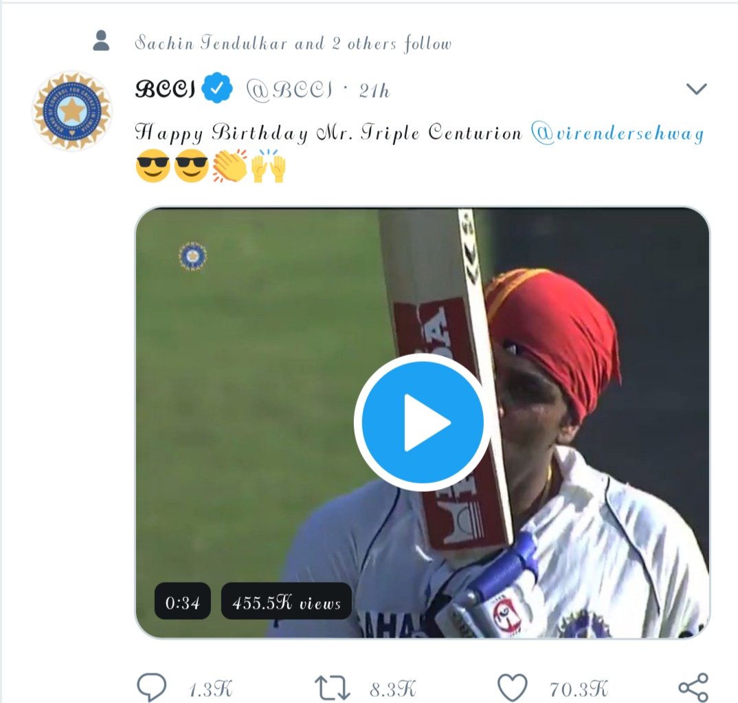  BCCI bhi manti h jiska swag, wo h hamare one n only Virender Sehwag... 
Happy Birthday sir   