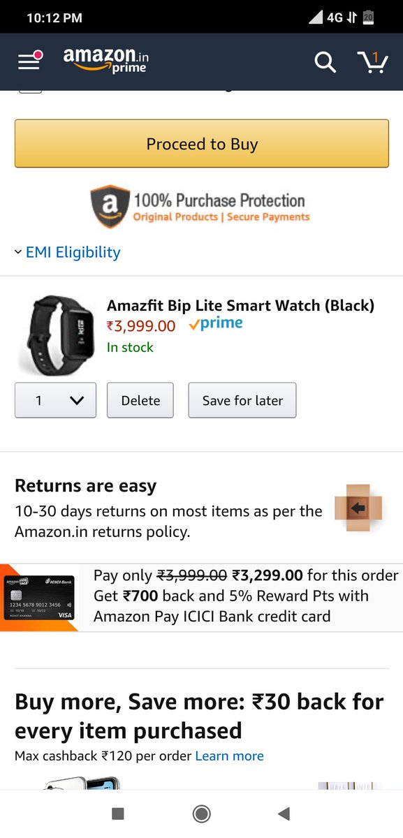 munjalmayank's tweet image. Price after cart #cheatamazon @amazonIN @munjalmayank @PrimeVideoIN #priceissue