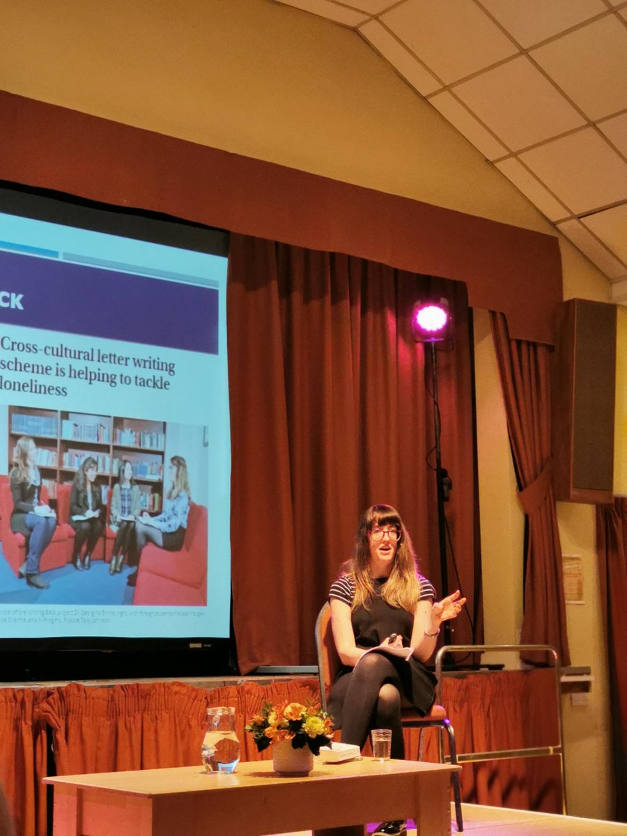 SJMartin02's tweet image. Wonderful &amp;amp; inspiring to hear from my friend @GeorginaBinnie on the subject of loneliness @ilkleylitfest #fangirl #cats #girlgang