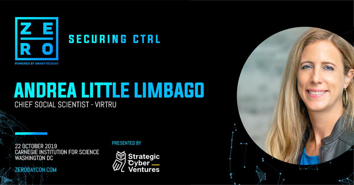 virtruprivacy's tweet photo. Hey, DC! Mark your calendars for October 22 and join our Chief Social Scientist @limbagoa for a day of #cybersecurity industry insights at @zerodaycon #SecuringCTRL #PrivacySecured https://t.co/NeWLHGx9uQ