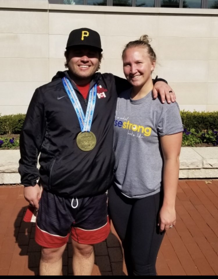 Coach Helfant represented Cannon up at the Columbus Marathon today. Bringing some hardware back to Concord early in the season! #GoCougs