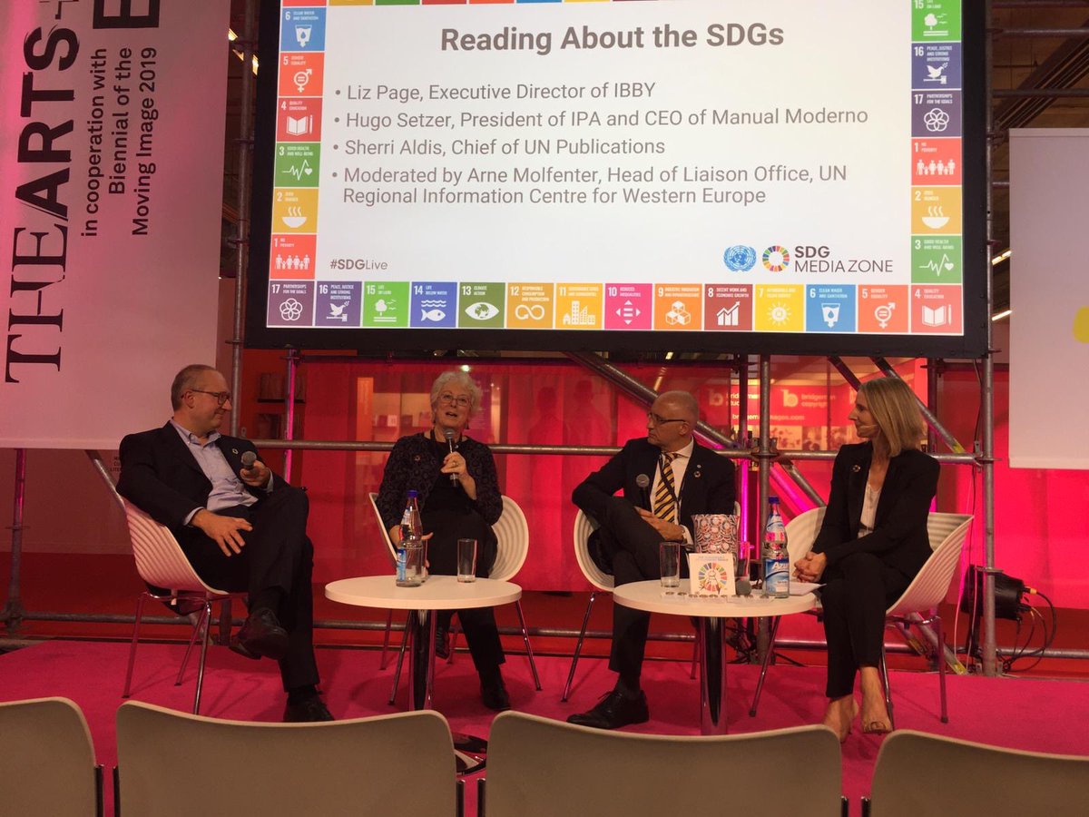 The #fbm19 was all about the #SDGs this year ⁦@unpublications⁩ ⁦@IBBYINT⁩ ⁦@IntPublishers⁩