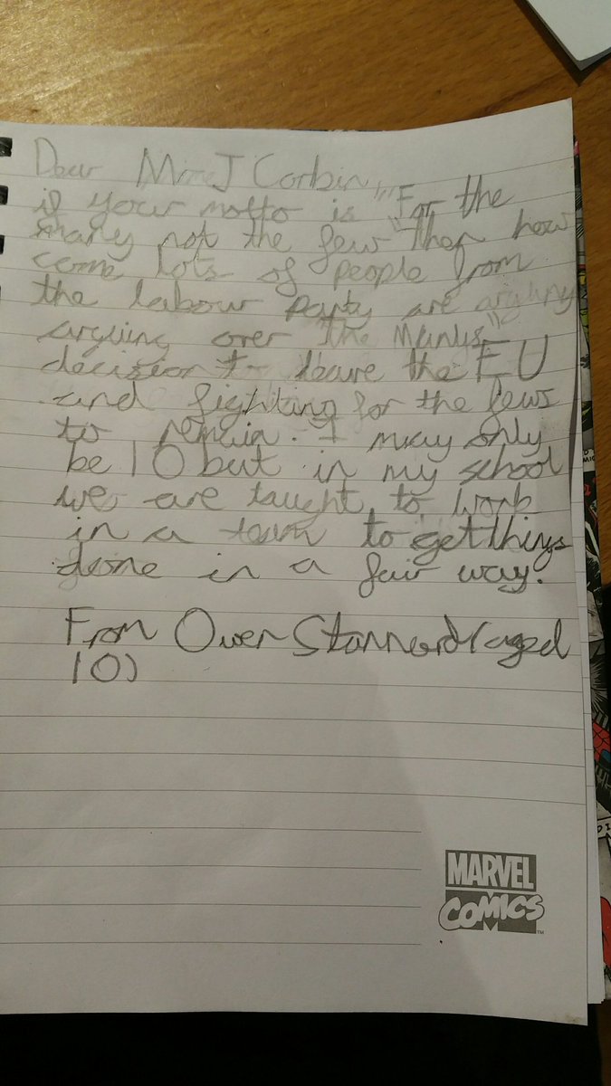 KevStannard's tweet photo. While sat watching tonight's news my son looked up and said "Why can't they just get things done, there worse than children" #BrexitShambles has hit the 10 year olds radar. So I told him to write a letter to @jeremycorbyn  @BBCPolitics @BBCNews @bbclaurak https://t.co/PpYvtlyAoo