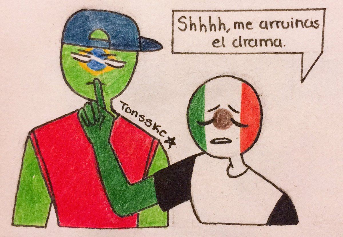 brasil x mexico countryhumans