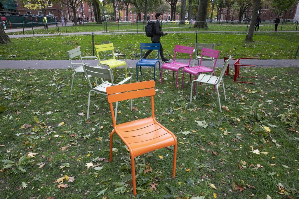 Harvard University On Twitter Chairs In Harvard Yard Offer A