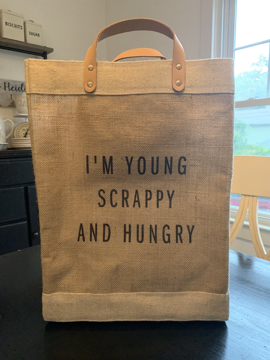 petrichor_ham's tweet photo. When your favorite @HamiltonMusical quote has more meaning than ever before so you get it printed on your new @Apolis bag! #Inspiration #MS #MSWarrior #ImYoungScrappyAndHungry #FairTrade #BagsWithPurpose @Lin_Manuel https://t.co/6pmfTXy3TT