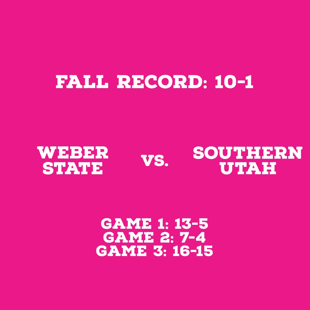 WeberBaseball20's tweet photo. We complete the series sweep over SUU this weekend and get to 10-1 on the season. We get back to work to prep for the Henderson Fall Tournament. #GoCats #PurpleReign #BreastCancerAwarenessMonth https://t.co/oyDO3a4CI9