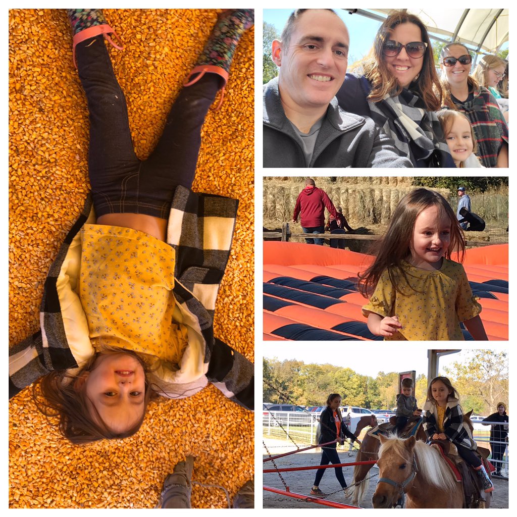 smlc92's tweet photo. Pumpkin patch fun today! Corn angels, bouncy houses, pony rides and hay rides at Faulkner Farm. Love spending time with my girl! https://t.co/LWGMhY330O