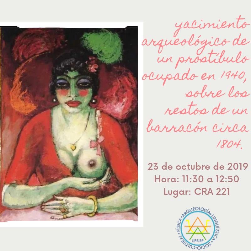 bit.ly/JesusVega
 Dr. Jesús Vega hablará sobre su investigación en Isla Grande. Este señaló ser un prostíbulo debido a su registro material. En esta actividad estaremos realizando una deconstrucción dentro de las ciencias sociales sobre el estigma del trabajo sexual