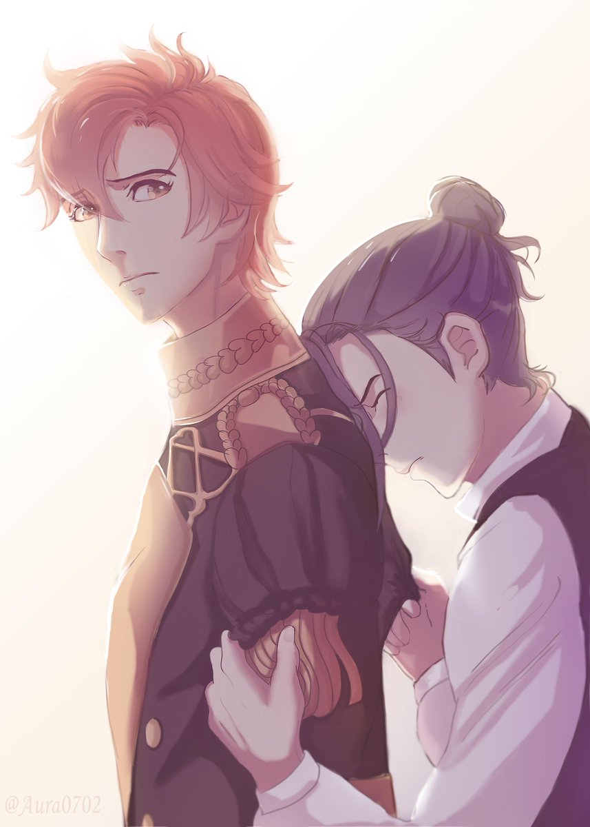 Aura0702's tweet photo. AHH I'm really late to the party but I managed to finish this for #sylvixweek2019 !!  anyways this is my contribution, I wanted to draw 8 pics but tests were this week so😓 Sylvain was probably messing around and Felix couldn't keep on listening to him u_u IloveThemSoMuch❤️💙 https://t.co/NadYnn8Ghl
