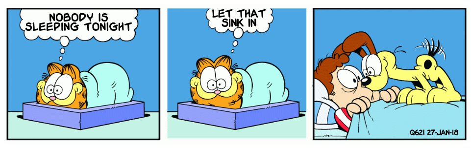 Q Drops as Garfield stripsQ261 27 Jan 2018