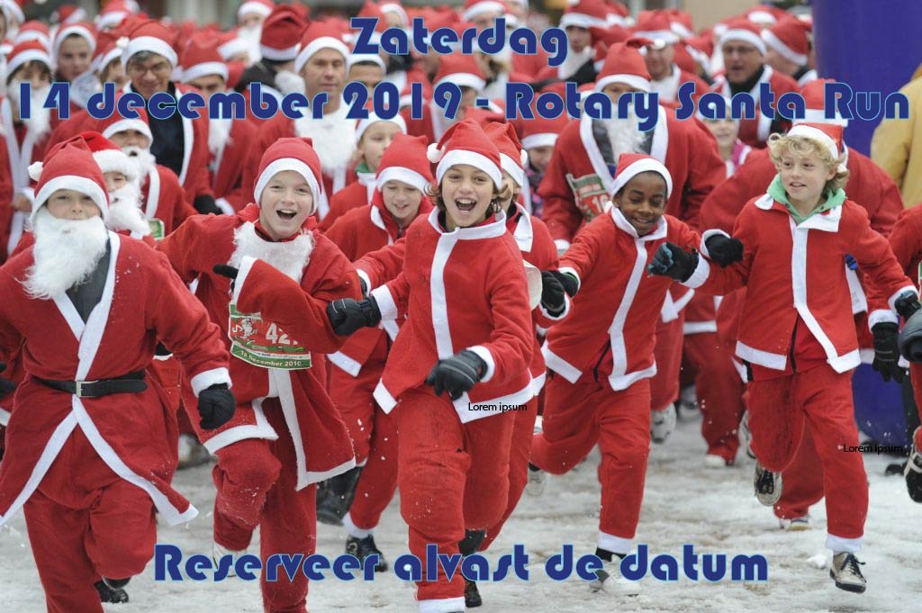 De 6e editie van de Rotary Santa Run vindt plaats op zaterdag 14 december 2019. Wederom in De Vesting van Hellevoetsluis