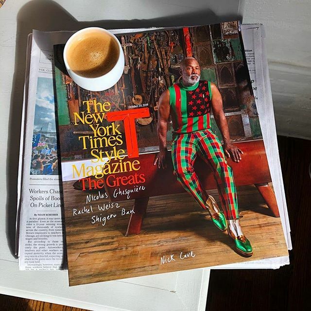 thetriennial's tweet photo. Do you have your copy yet? #inprint #thegreats #nickcaveart #nowandthere #sundaytimes #tmagazine #AugmentBOS #contemporaryart #sculpture #installationart #publicart #boston (If you don't you can read the feature at the link in our profile!) https://t.co/Xn71W6daD4 https://t.co/Qwt8chMvi8