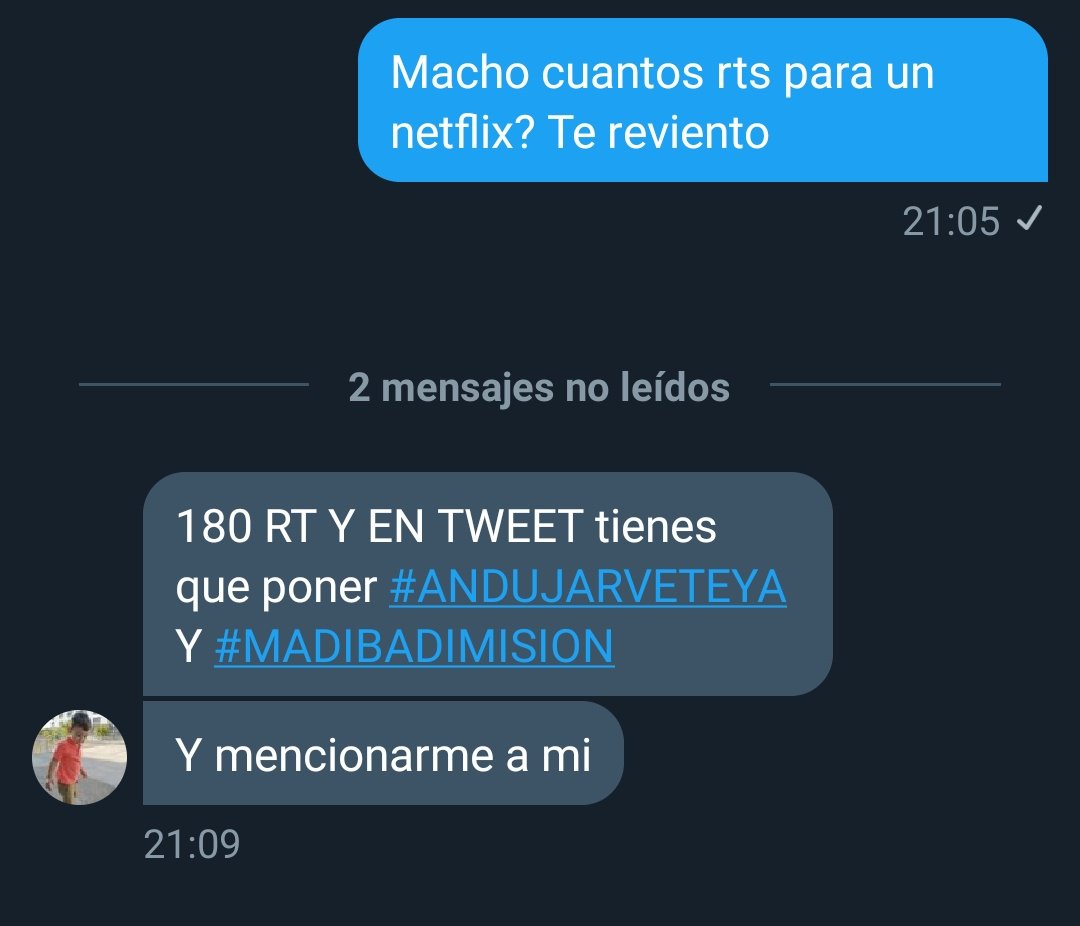 Twitter, haz magia.

El padre de todos, <a href="/adriandigigames/">Modekroos</a> Netflix gratis todo un año.

#ANDUJARVETEYA #MADIBADIMISIÓN