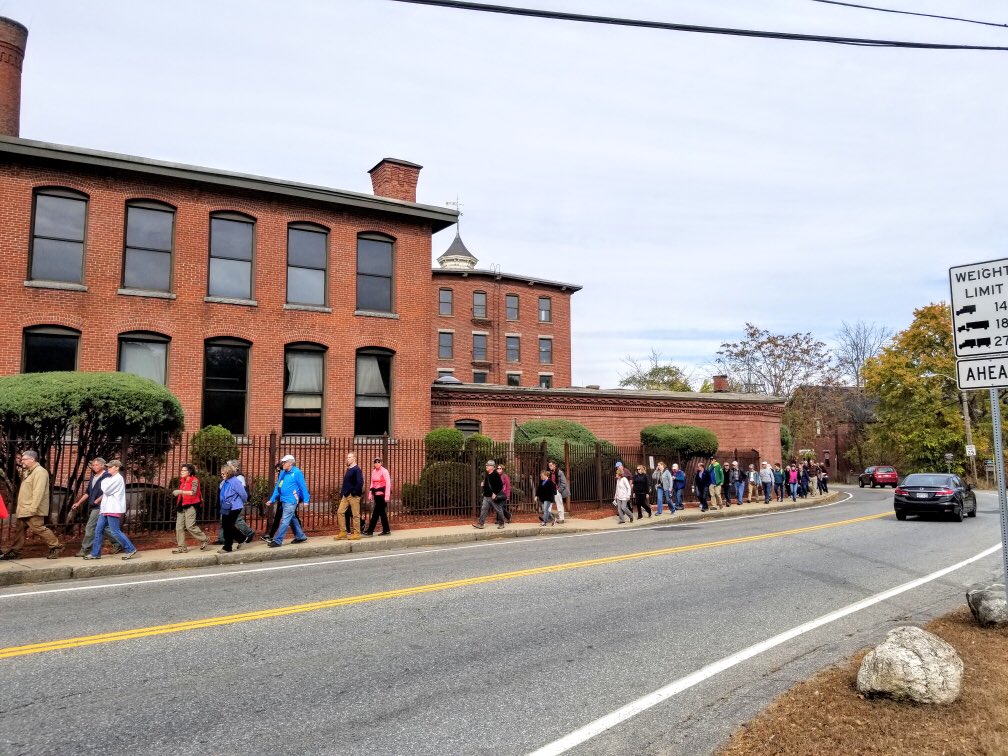 MaryLeachTweets's tweet photo. The Middlesex Canal Museum in #Billerica celebrated the groundbreaking of its soon-to-be refurbished site with @marlieswalks and a group of historic hikers. https://t.co/pMtVqB2Tv2