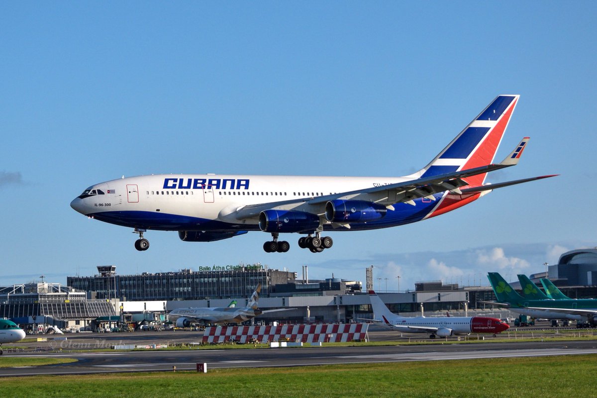 monkg57's tweet photo. Arriving @DublinAirport for the Official state visit of the President of #Cuba Miguel Diaz-Canel and on such rare aircraft #ILyushin96 #Avgeek #Cubana #IL96 #CUT1250 #DublinAirport #Dub #ILyushin #planespotter #Russianmade https://t.co/KB2FEmWV6A